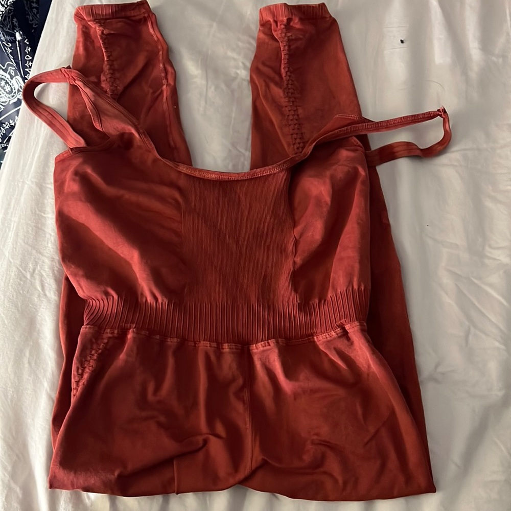 Free People Rust Red  Jumpsuit